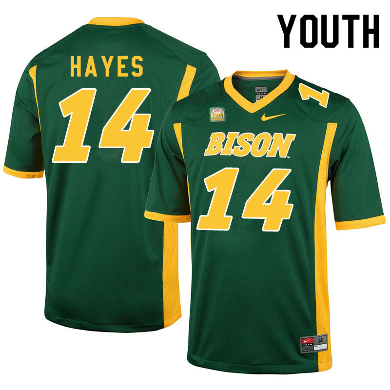 Youth #14 Josh Hayes North Dakota State Bison College Football Jerseys Sale-Green - Click Image to Close